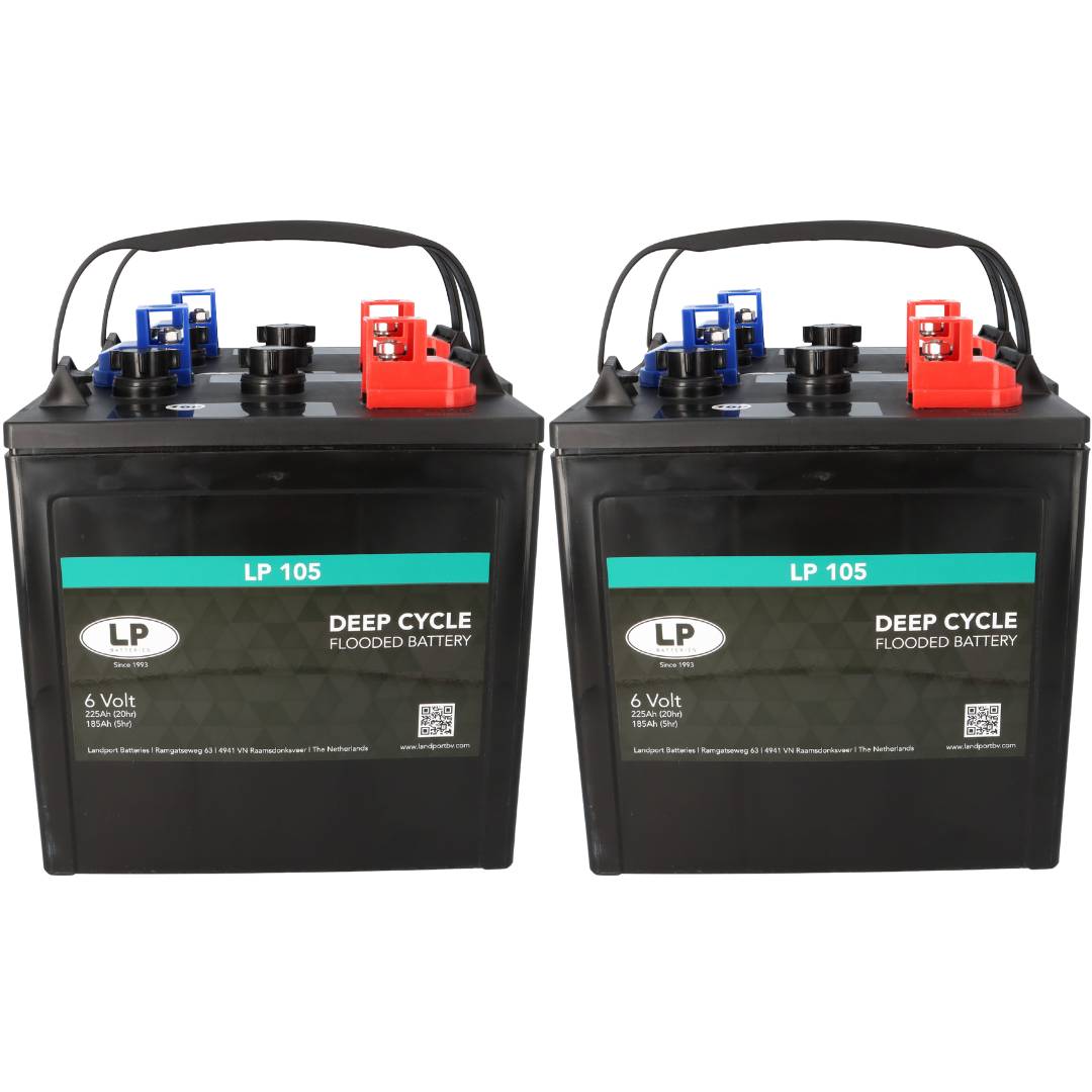 4x Traktionsbatterie Landport LP 105 6V 225Ah Deep Cycle (24V)