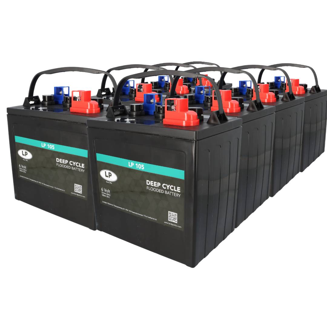 8x Traktionsbatterie Landport LP 105 6V 225Ah Deep Cycle (48V)
