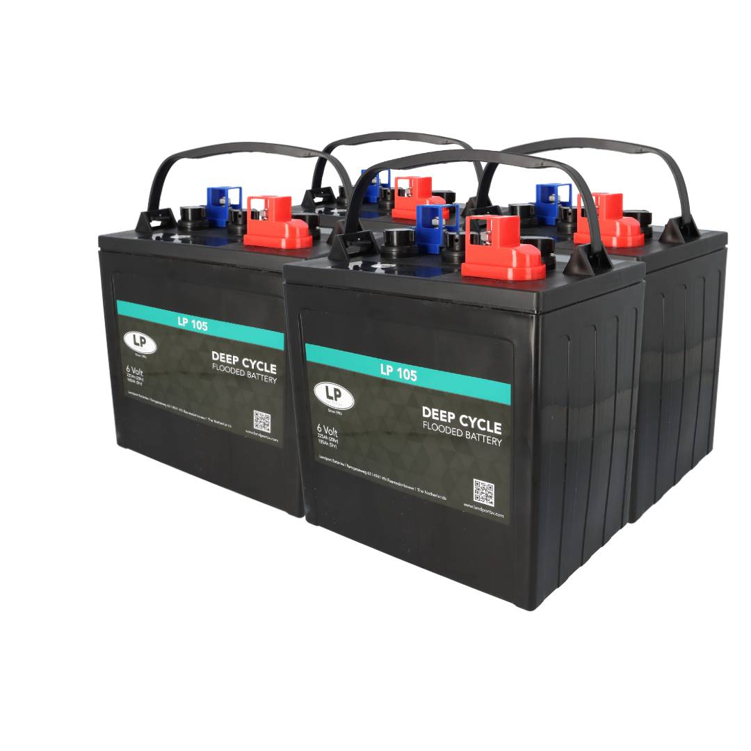 Akkusatz 24V 225Ah – 4x 6V Traktionsbatterie für Hebebühne/Arbeitsbühne