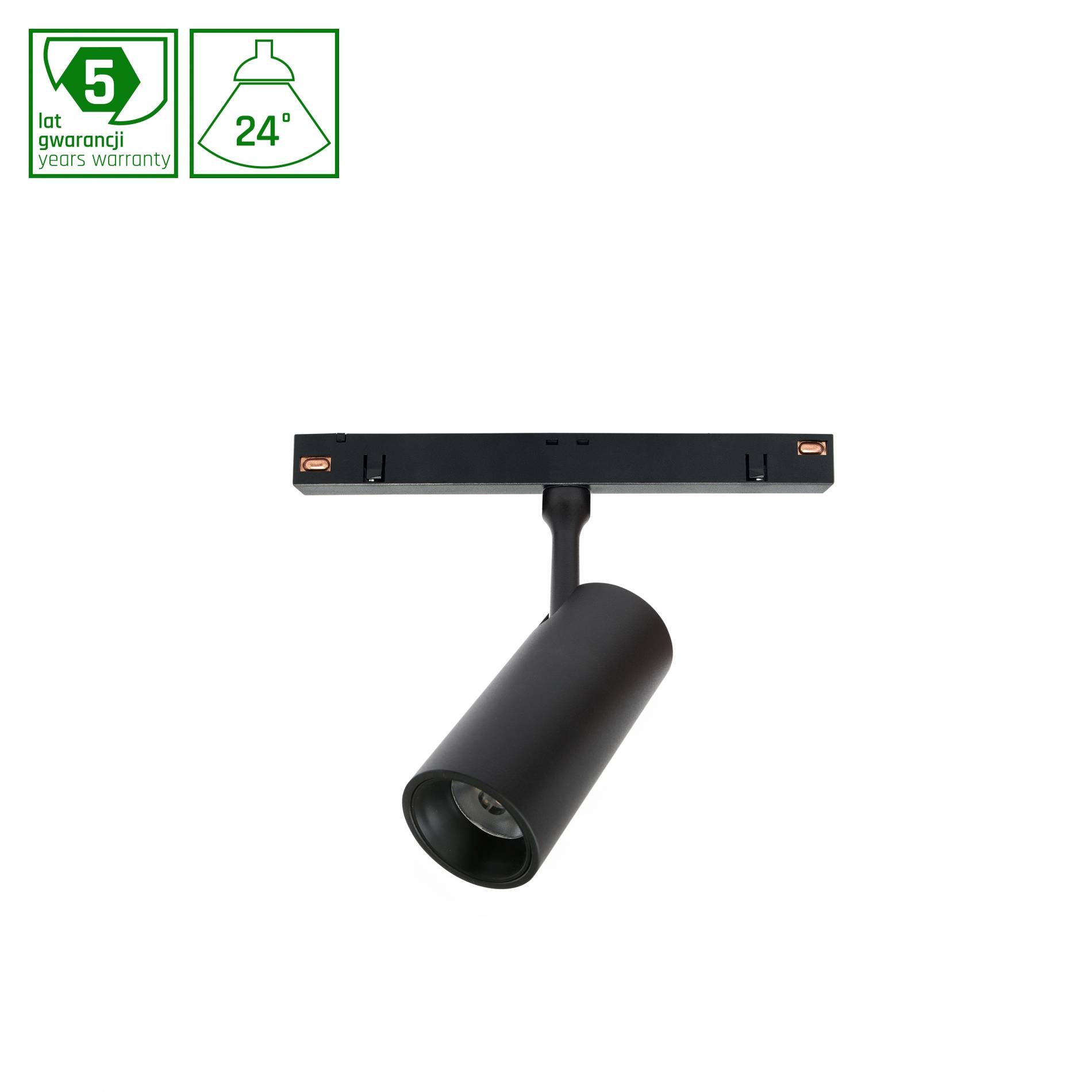 Spectrum LED SYSTEM Shift Spot S 6W 48V Schienensystem 24° Stromschienenstrahler 555lm schwarz Warmweiß 3000K