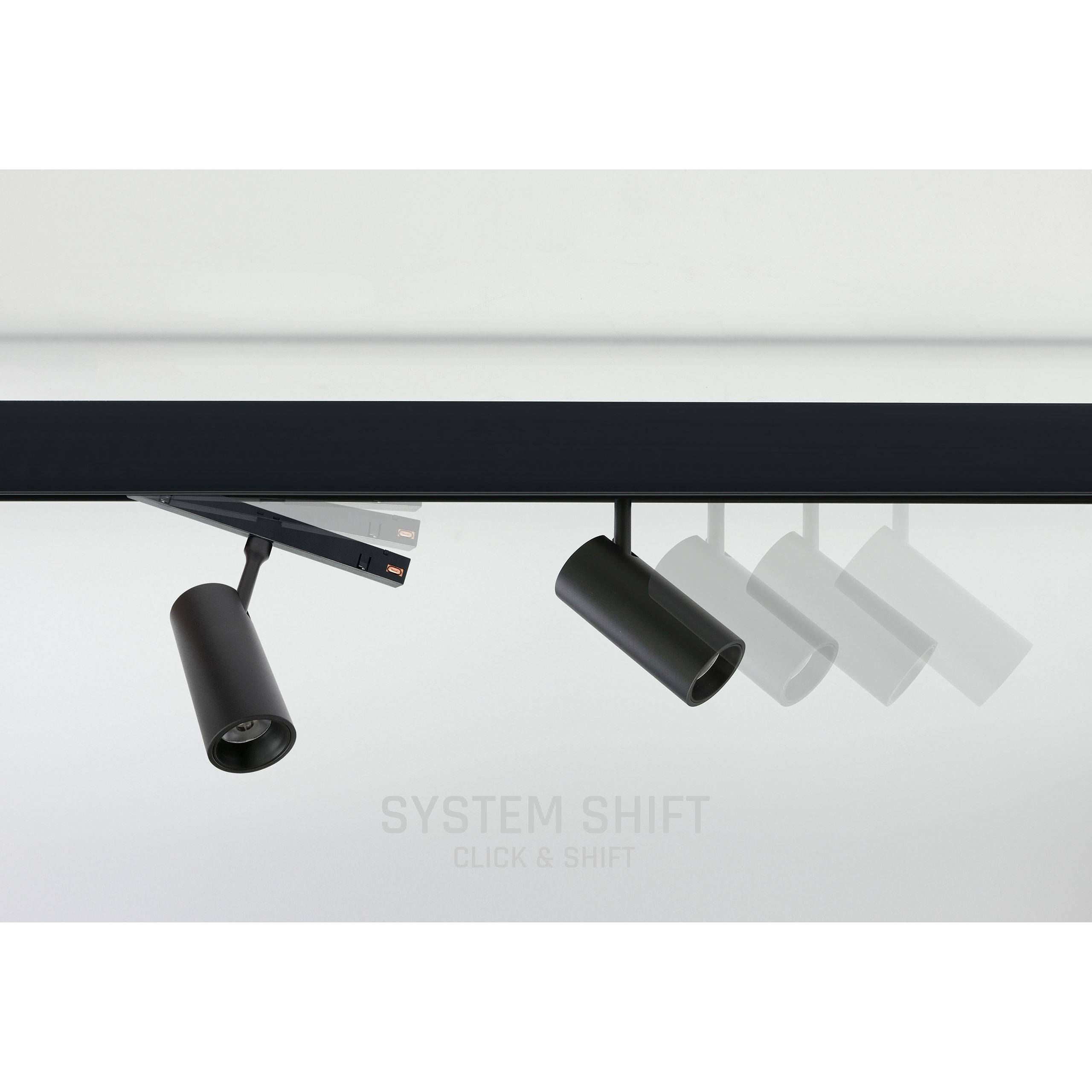 Spectrum LED SYSTEM Shift Spot S 6W 48V Schienensystem 24° Stromschienenstrahler 555lm schwarz Warmweiß 3000K