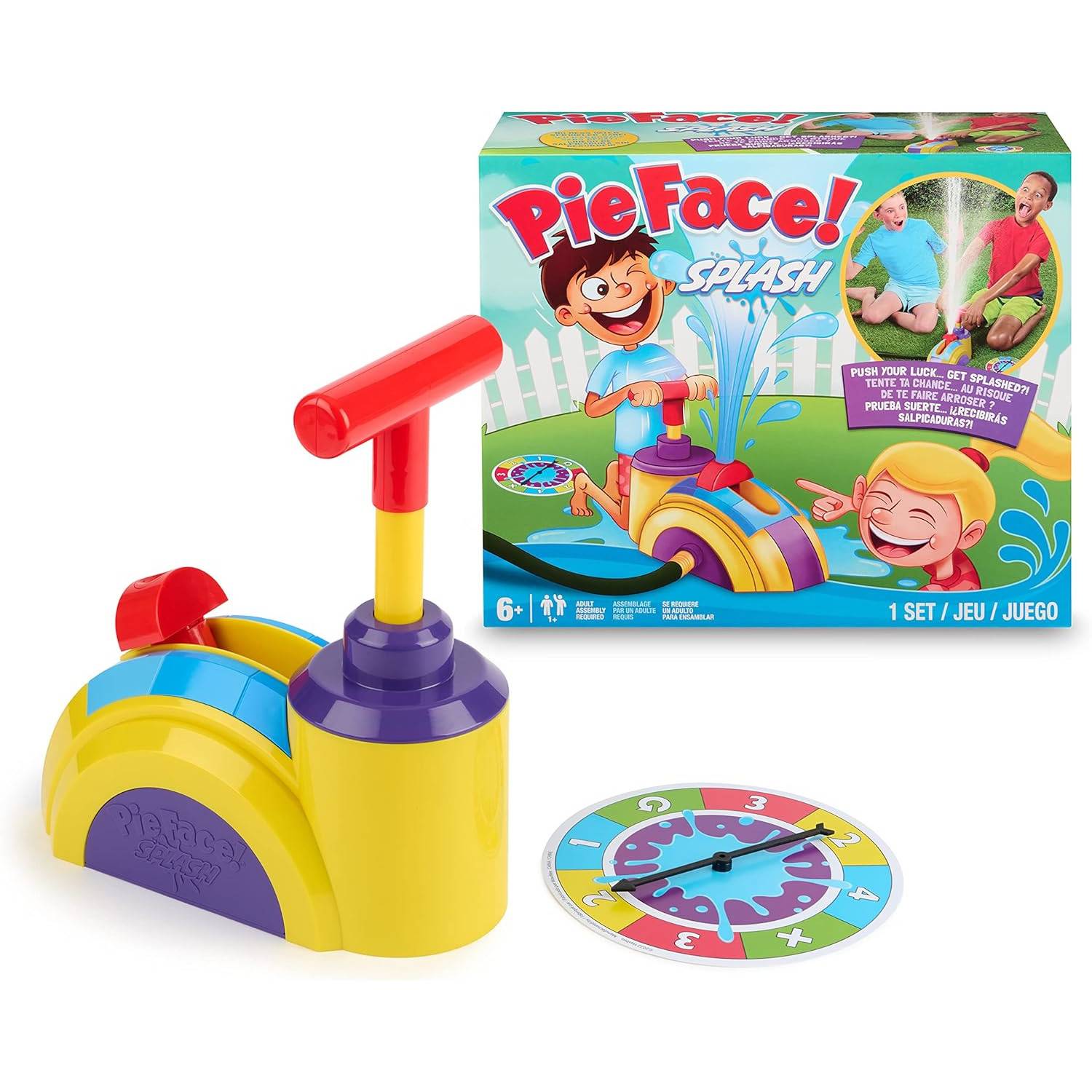 Hasbro - SOAK-7250 - Pie Face! Splash Wasserspielzeug Wassersprinkler Sprenkler Sommer Kinder