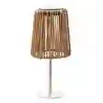 LED Solar Tischleuchte mit Kunststoffseil Korboptik Rattan Solarleuchte H: 19cm LED Solar Tischleuchte mit Kunststoffseil Korboptik Rattan Solarleuchte H: 19cm