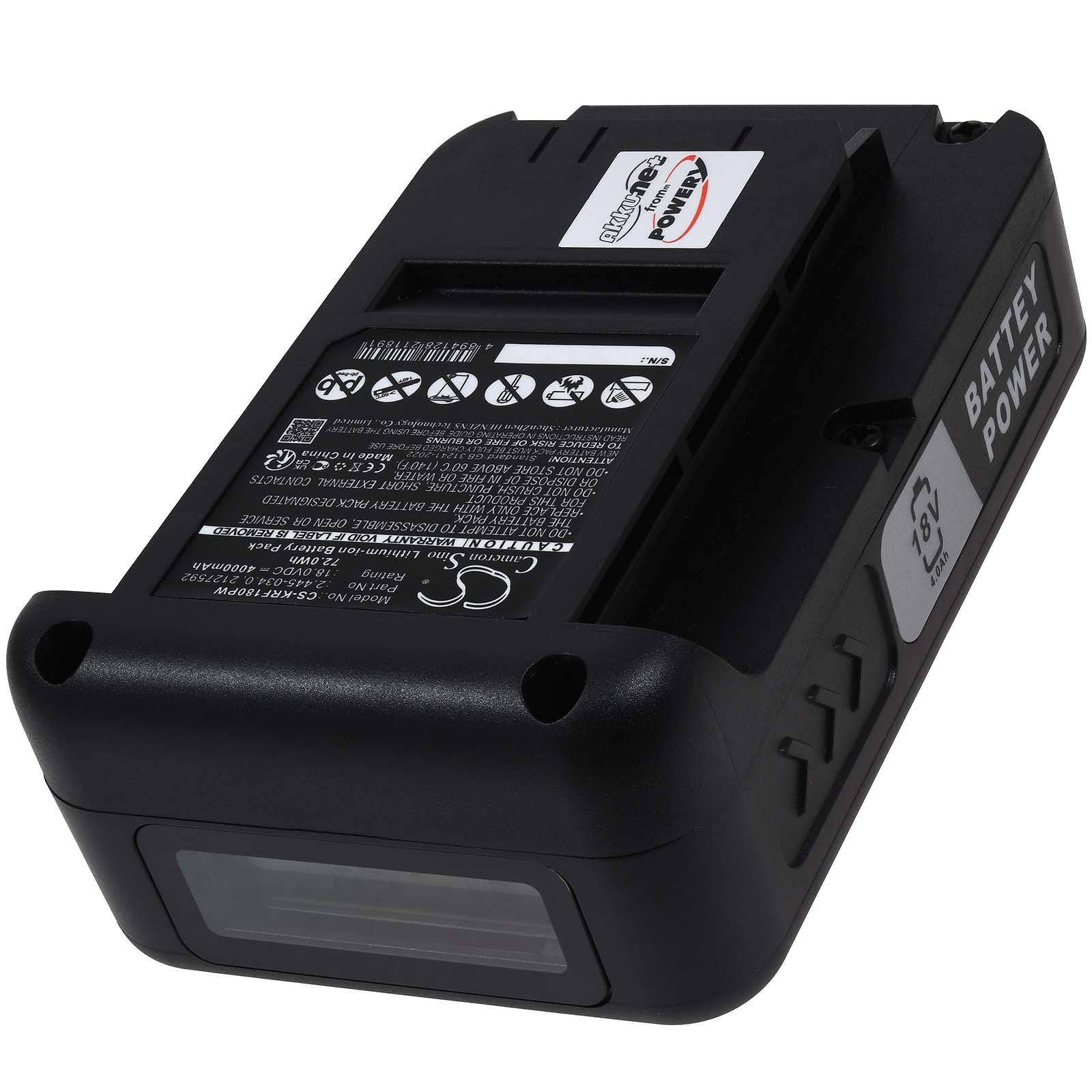 Powery Akku für Kärcher LMO 18-33 SET Rasenmäher, 18V, Li-Ion