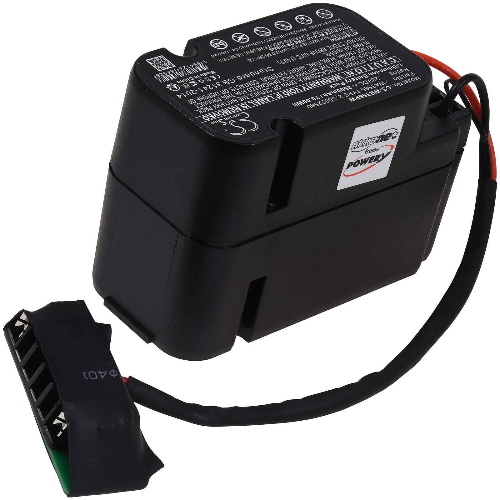 Powery Akku kompatibel mit Worx Typ 50022580, 28V, Li-Ion