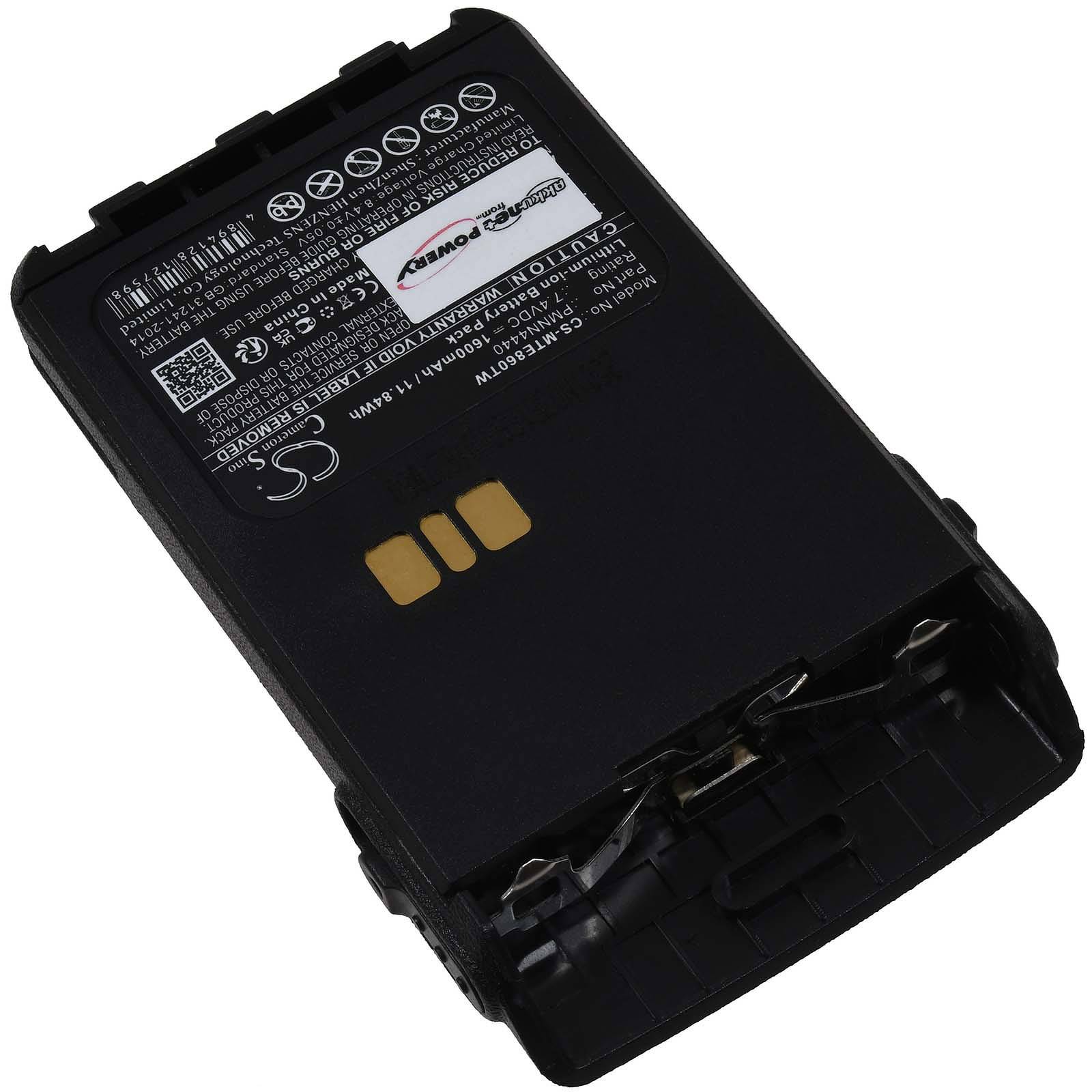 Powery Akku kompatibel mit Motorola Typ PMNN4440AR, 7,4V, Li-Ion