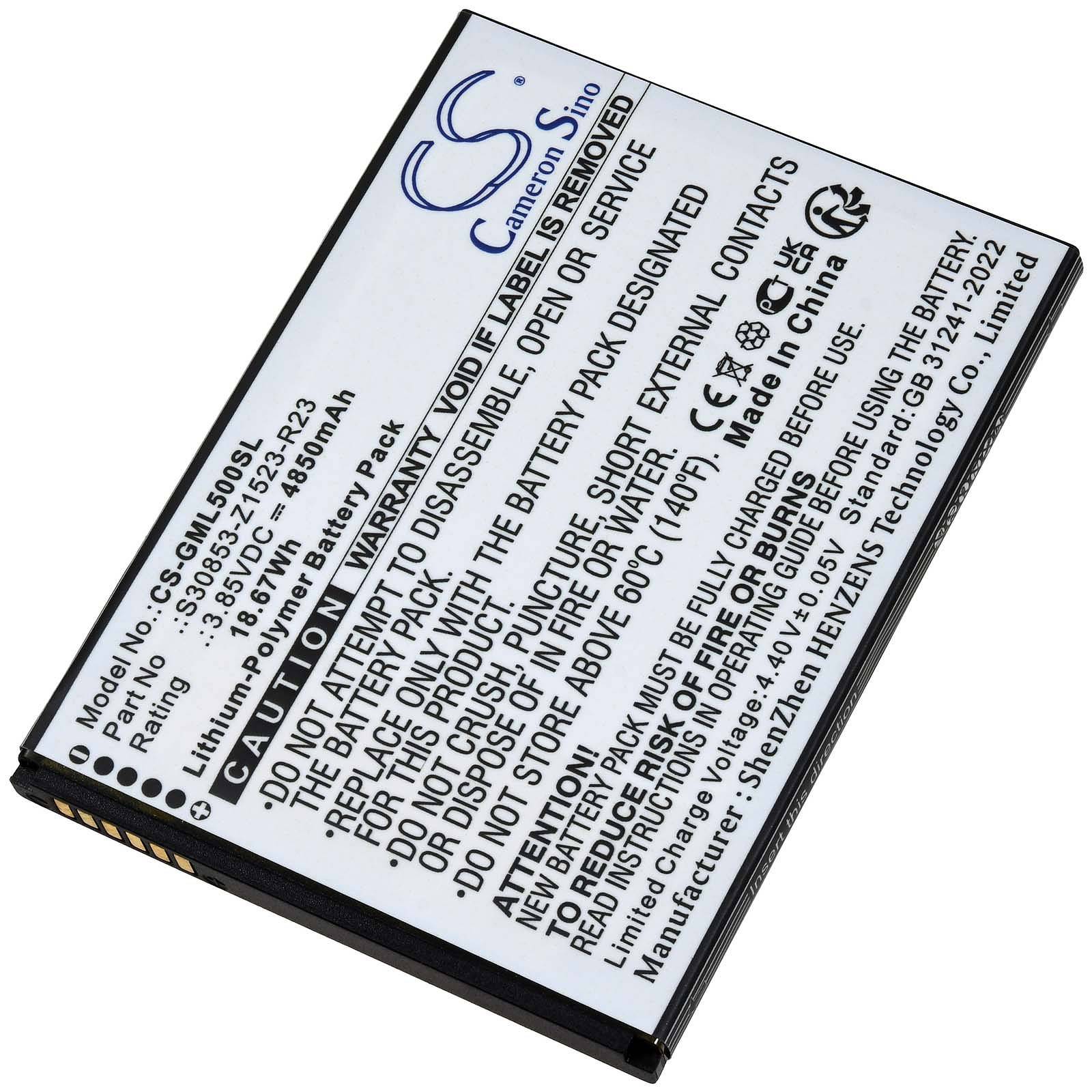 Powery Akku für Gigaset GS5 GS5 Lite Smartphone Handy, 3,85V, Li-Polymer