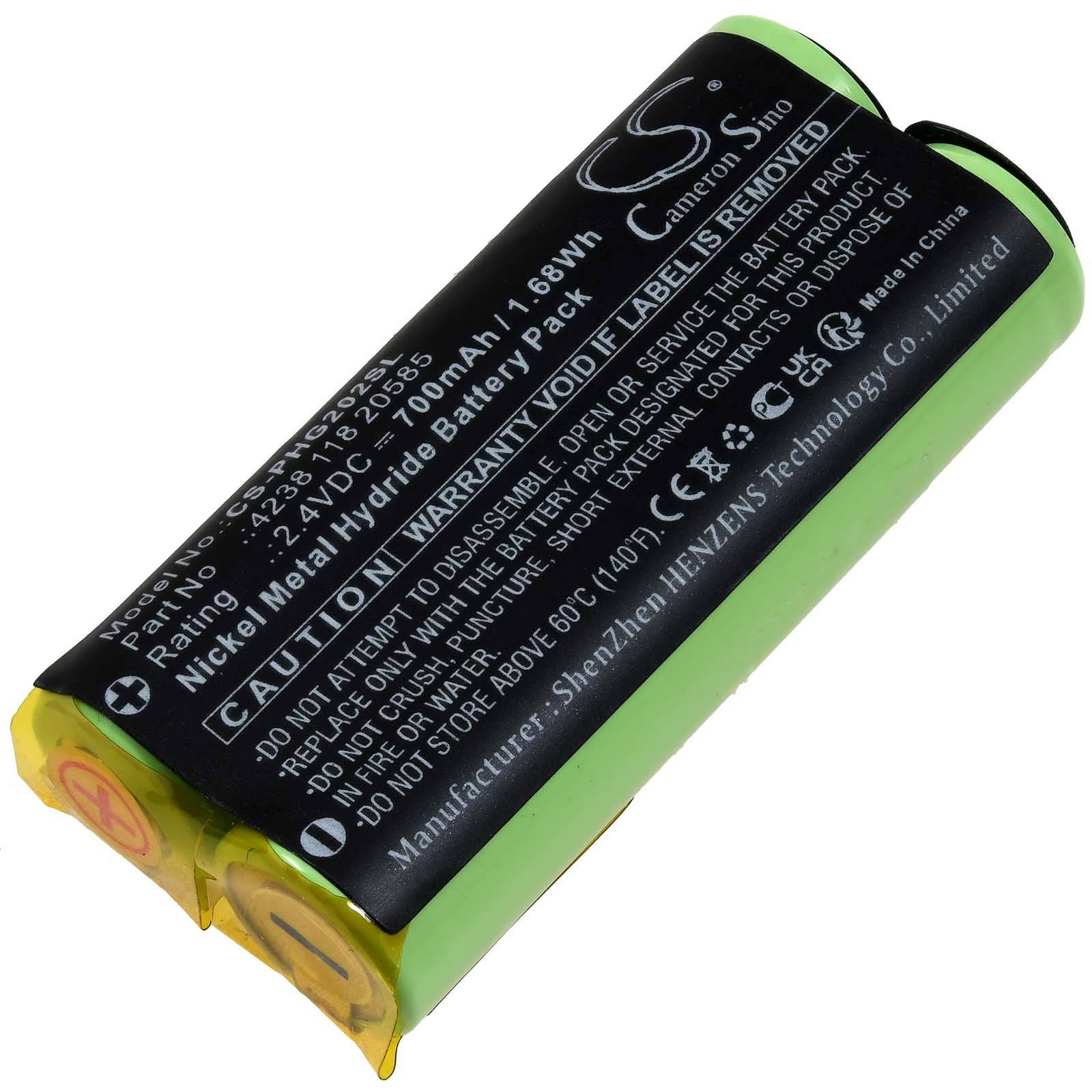 Powery Akku für Philips Norelco BG2028 Rasierer, 2,4V, NiMH