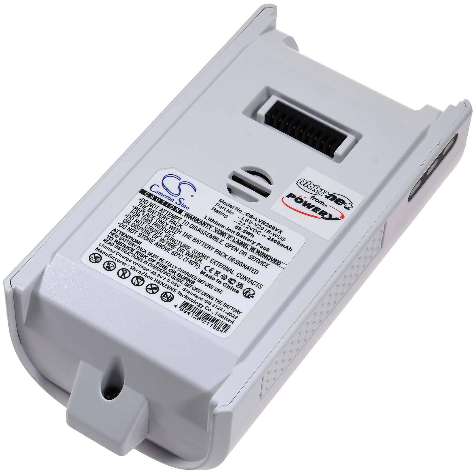 Powery Akku passend für Staubsauger Levoit LVAC-200 Typ LSV-V201B-WUS, 22,2V, Li-Ion