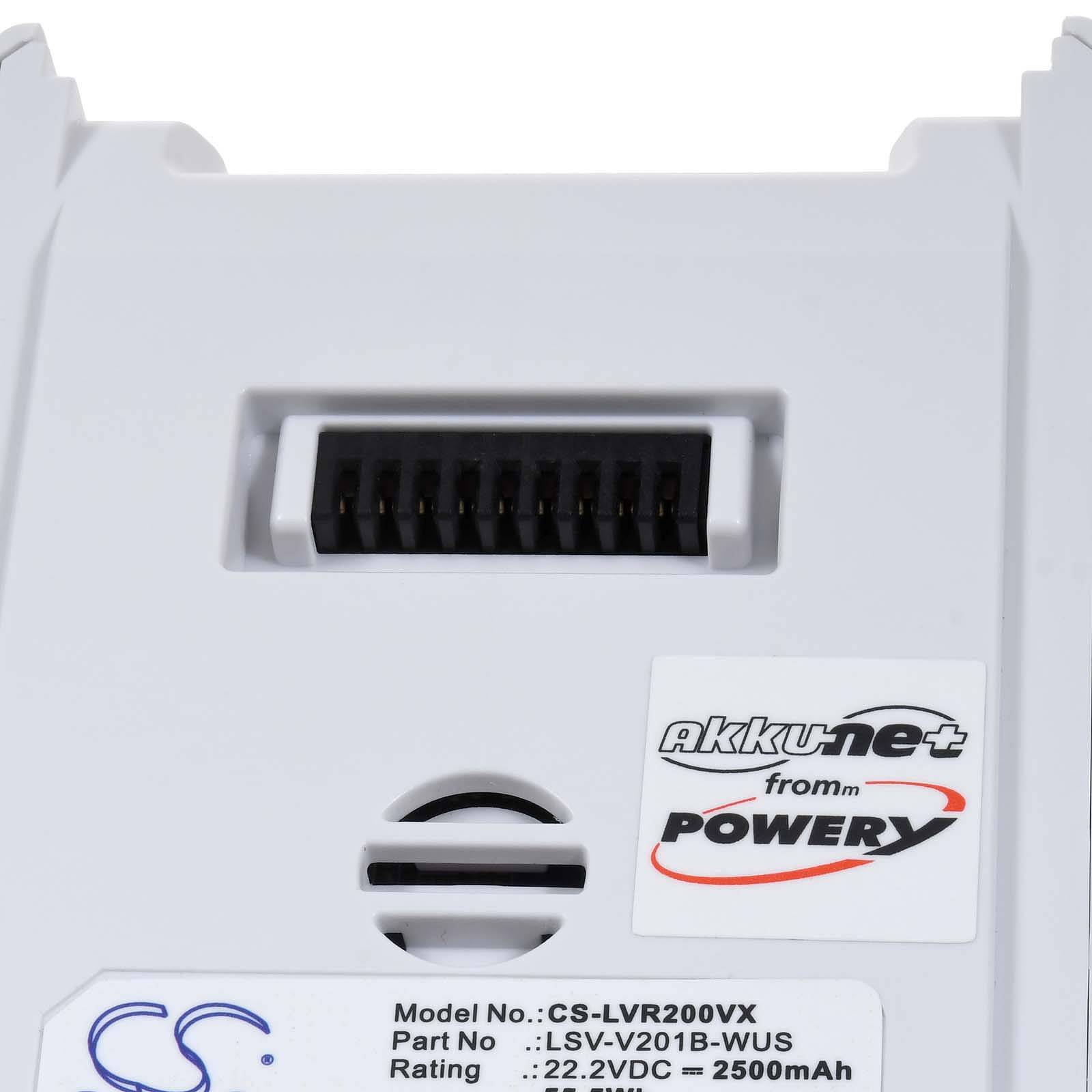 Powery Akku passend für Staubsauger Levoit LVAC-200 Typ LSV-V201B-WUS, 22,2V, Li-Ion