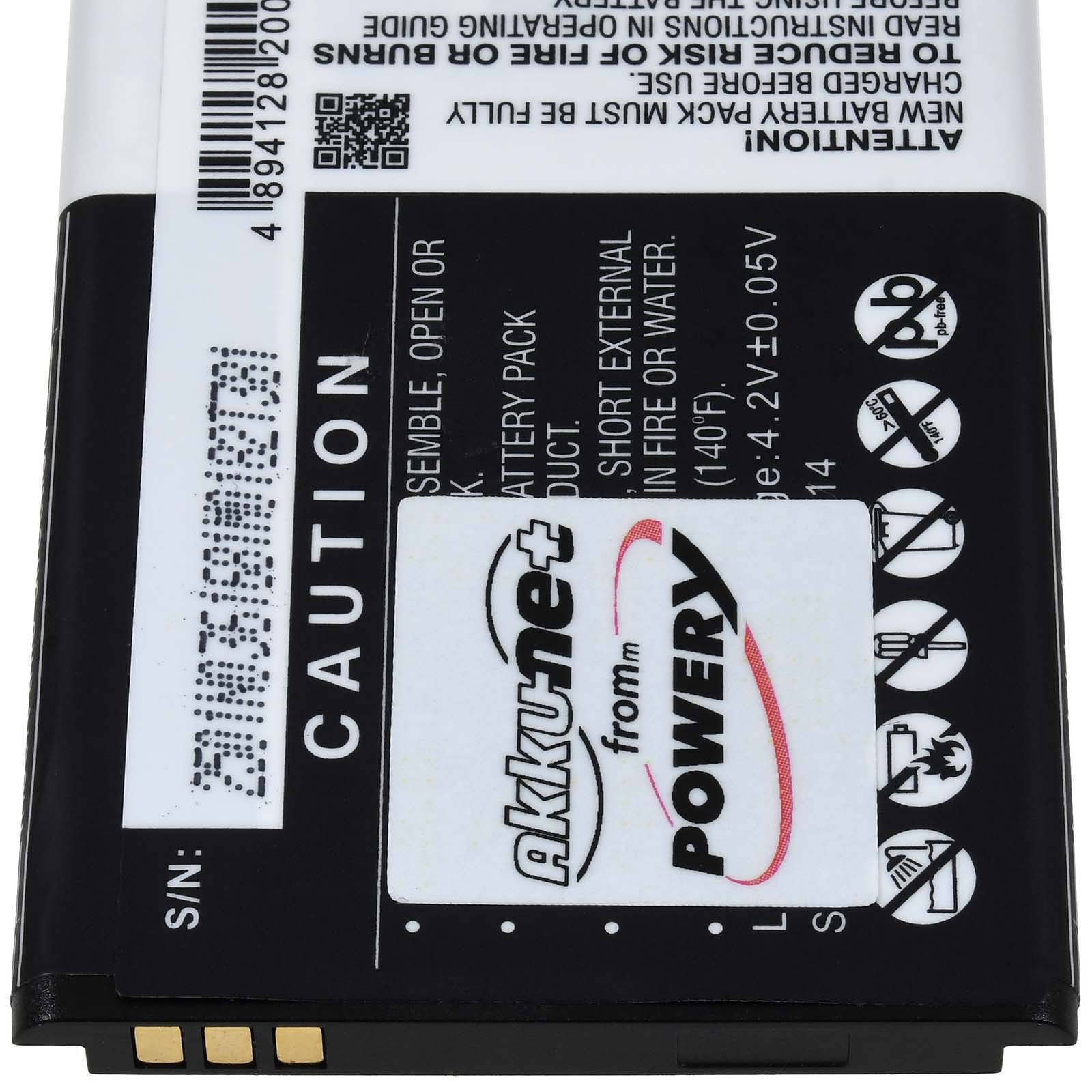 Powery Akku passend für Handy Nokia 2660 Flip 4G Typ BL-L4E, 3,7V, Li-Ion