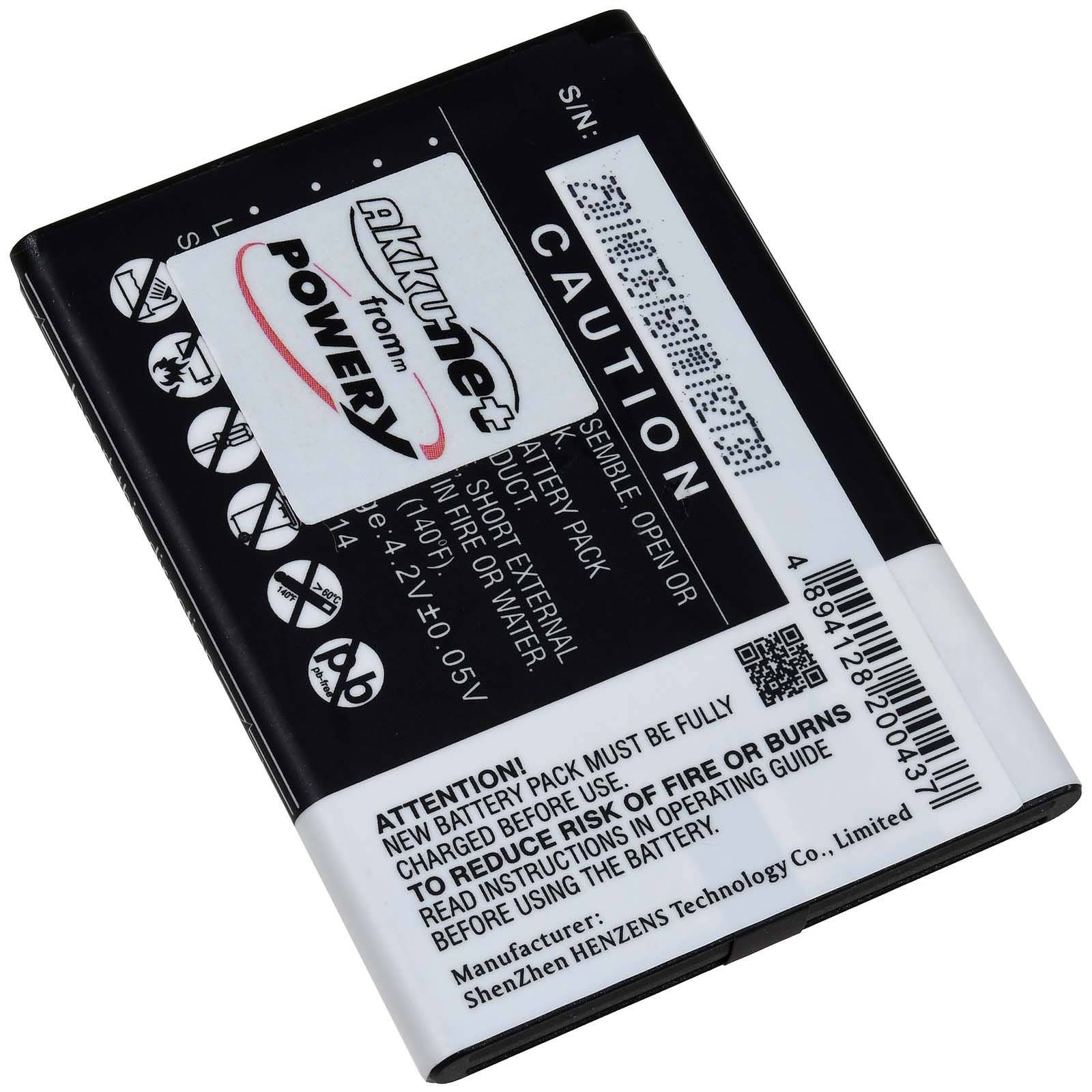 Powery Akku für Nokia 2660 Flip 4G Handy, 3,7V, Li-Ion