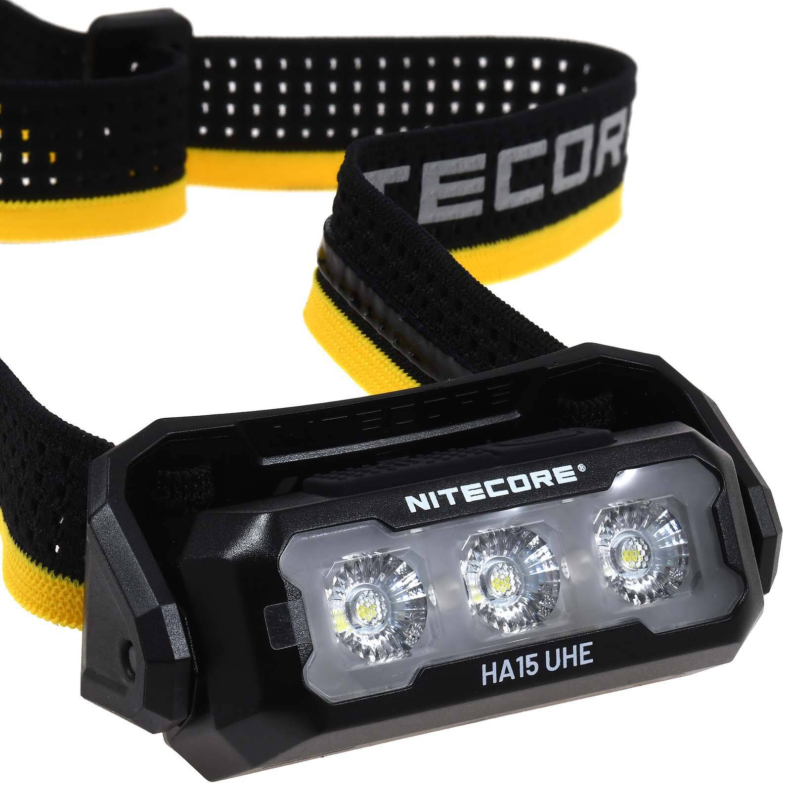 Nitecore HA15 UHE LED Kopflampe, Stirnlampe, Headlamp, max. 400 Lumen, Li-Ion