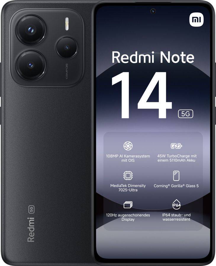 Xiaomi Redmi Note 14 5G 8GB/256GB Midnight Black