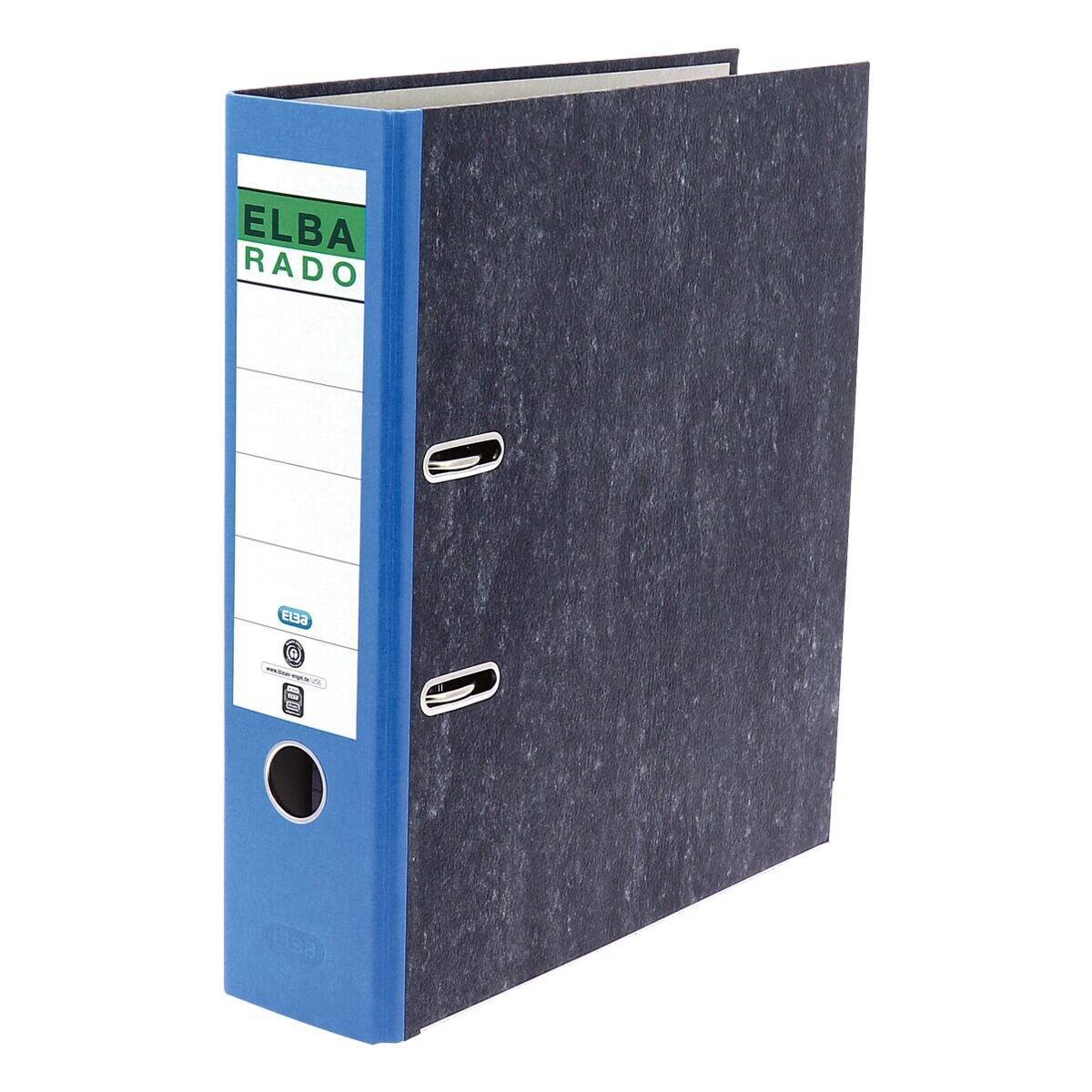ELBA Ordner rado Wolkenmarmor A4 mit Rückenschild blau Multimedia-Technik