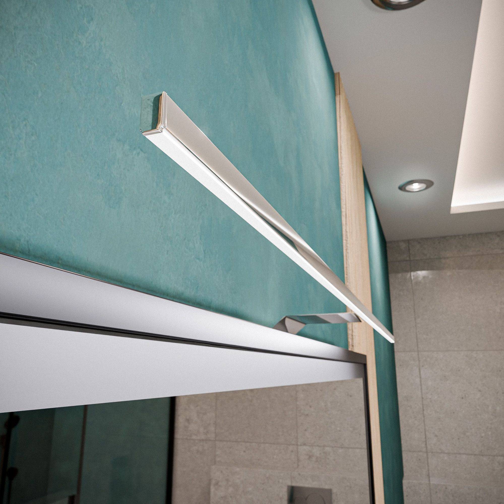 kalb | Eloria LED Spiegelschrankleuchte mit 230V Energiebox, 12V DC, Neutralweiß, Spiegelschrank Beleuchtung LED, Aufbauleuchte für Badezimmerschran