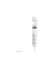 Neomounts DS22-840WH6 Tischsteckdose mit Klemme und USB-C- und USB-A-Anschlüssen - Schnellladung, 1,4 m, Drinnen, Typ F, Kunststoff, Weiß, Power Del