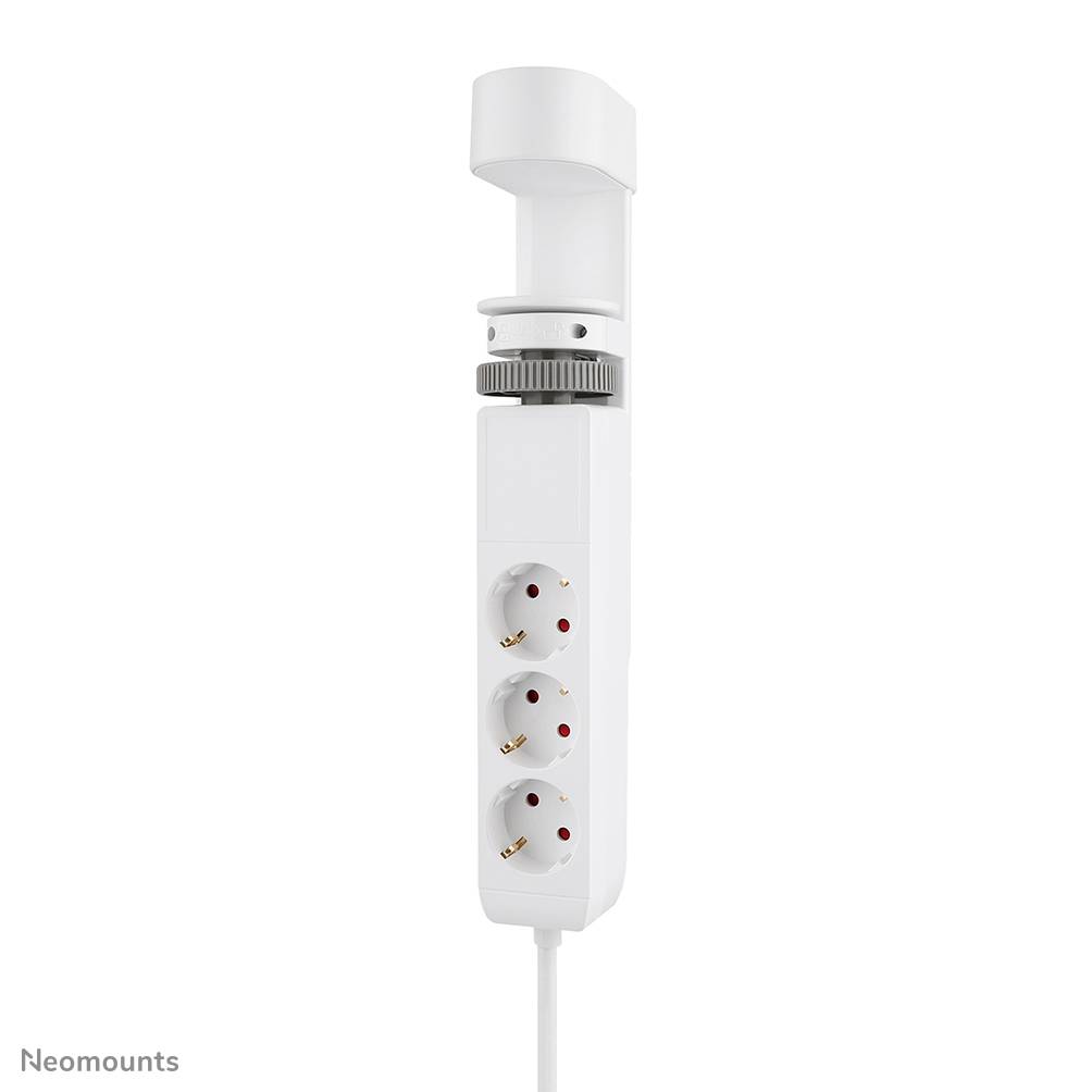 Neomounts DS22-840WH6 Tischsteckdose mit Klemme und USB-C- und USB-A-Anschlüssen - Schnellladung, 1,4 m, Drinnen, Typ F, Kunststoff, Weiß, Power Del