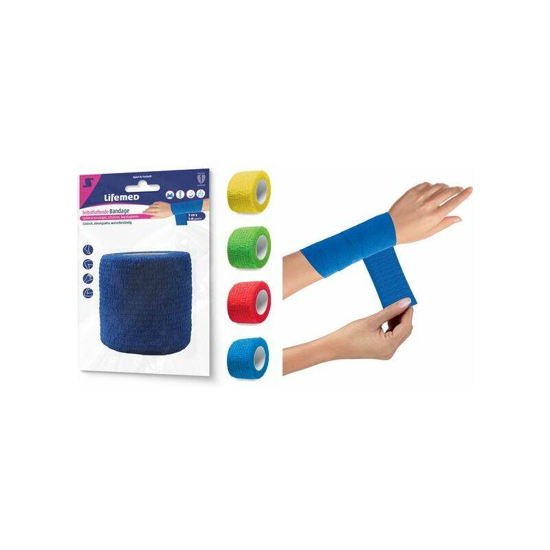 Lifemed selbsthaftende Bandage, 100 mm x 2,8 m