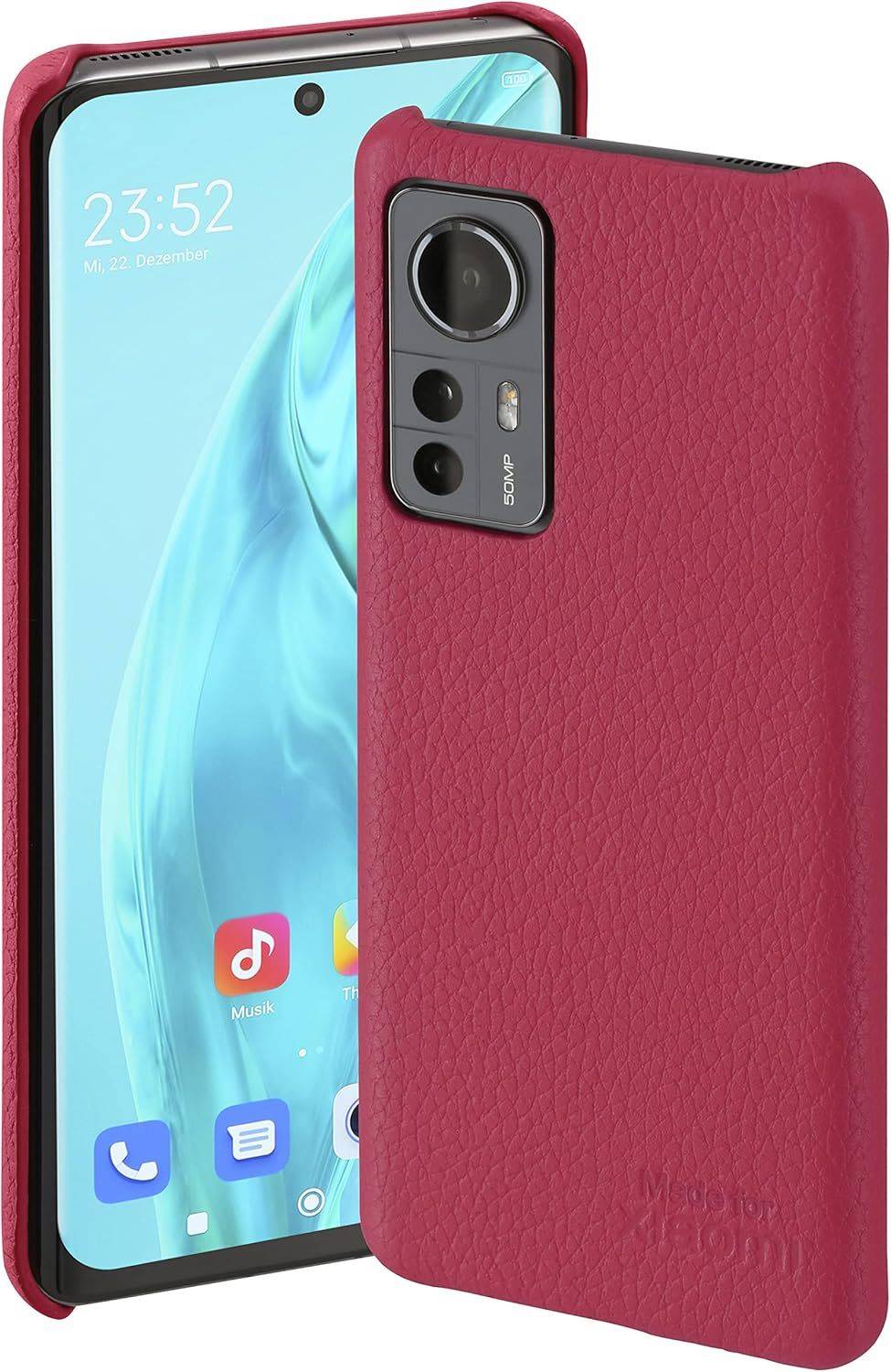 Xiaomi Lenny Echtleder Backcover für Xiaomi 12/12X Pink