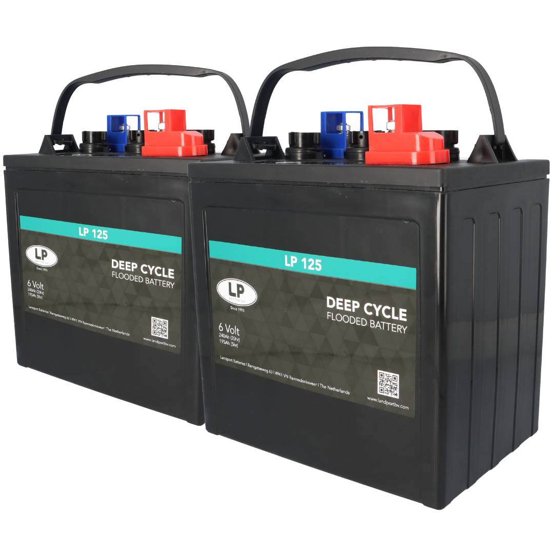 2x Landport LP 125 6V 240Ah Deep Cycle Traktionsbatterie (12V)