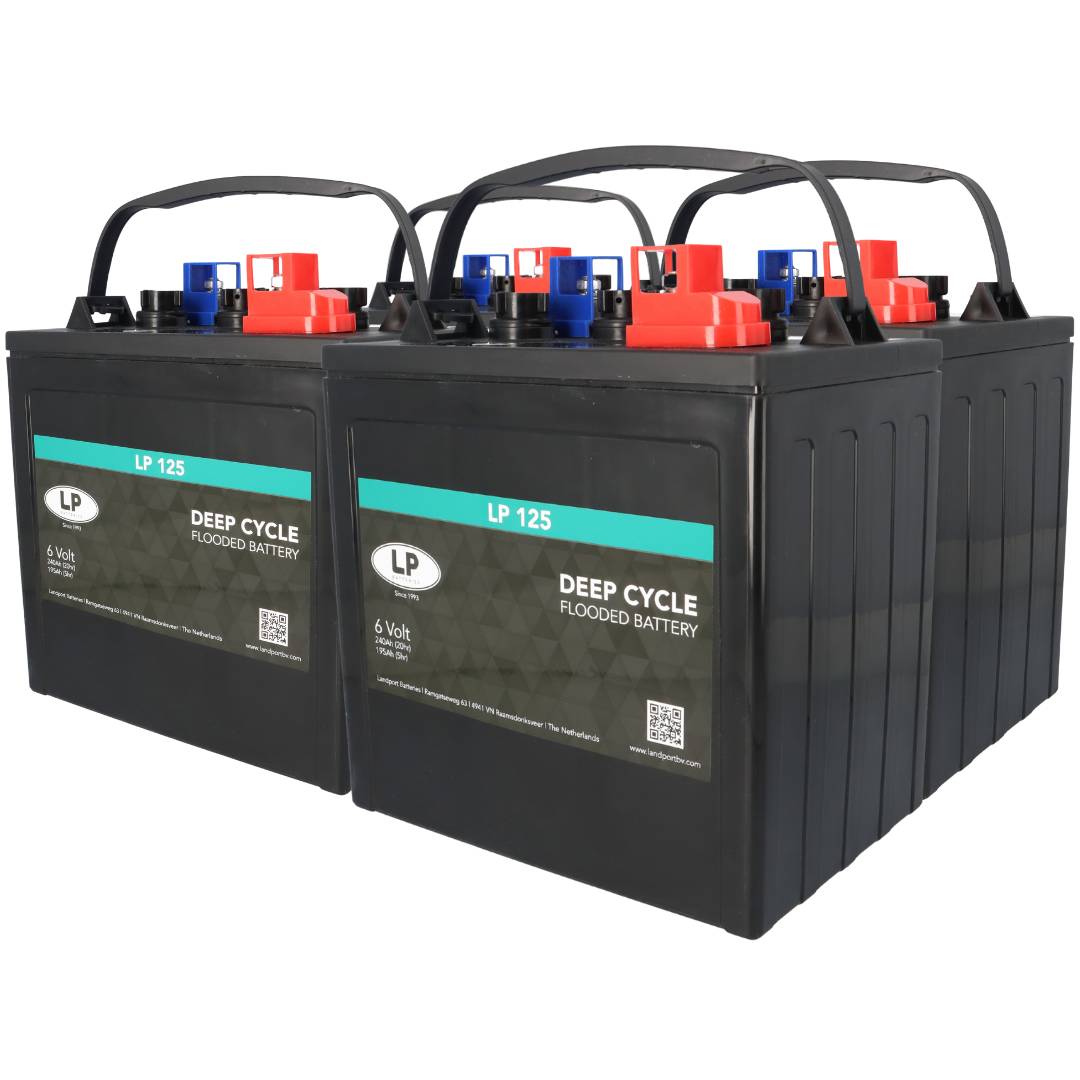 4x Landport LP 125 6V 240Ah Deep Cycle Traktionsbatterie (24V)