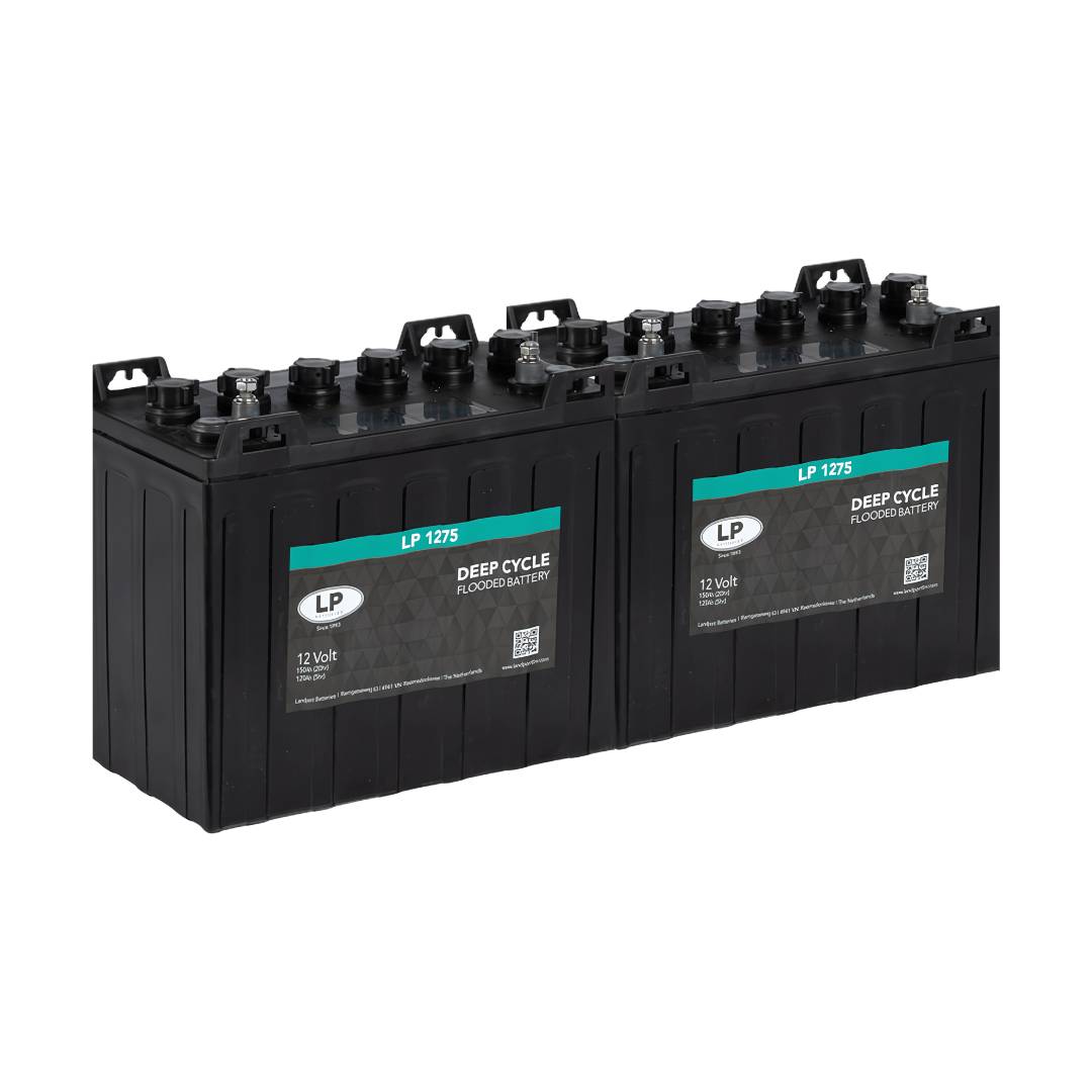 2x Landport LP 1275 12V 150Ah Deep Cycle Traktionsbatterie – Alternative T-1275 / CR GC155 / US12VXC