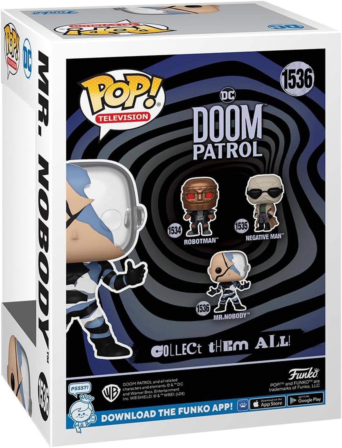 Funko POP! Doom Patrol Mr. Nobody Leuchtet Im Dunkeln Vinyl-Sammelfigur