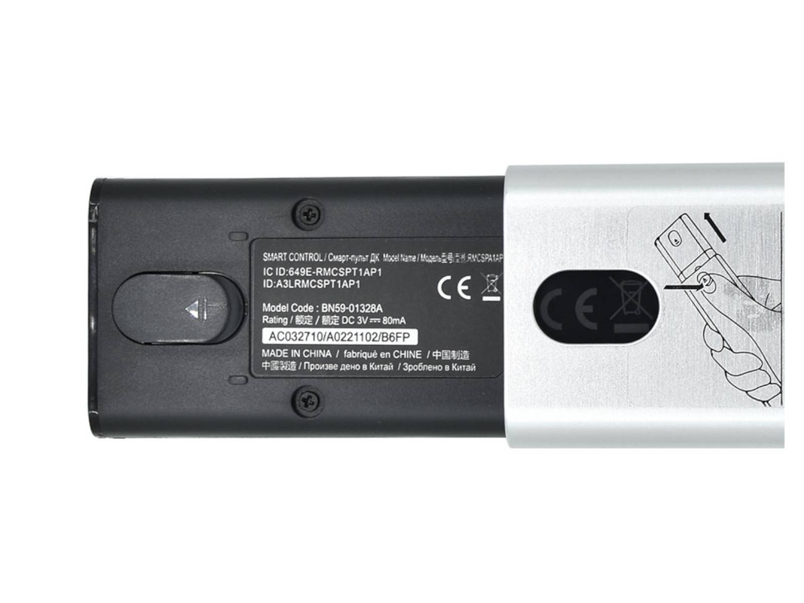 azurano Fernbedienung für SAMSUNG BN59-01328A, BN5901328A, RMCRMT1AP1, SUB BN59-01327B Sprachfernbedienung Metall