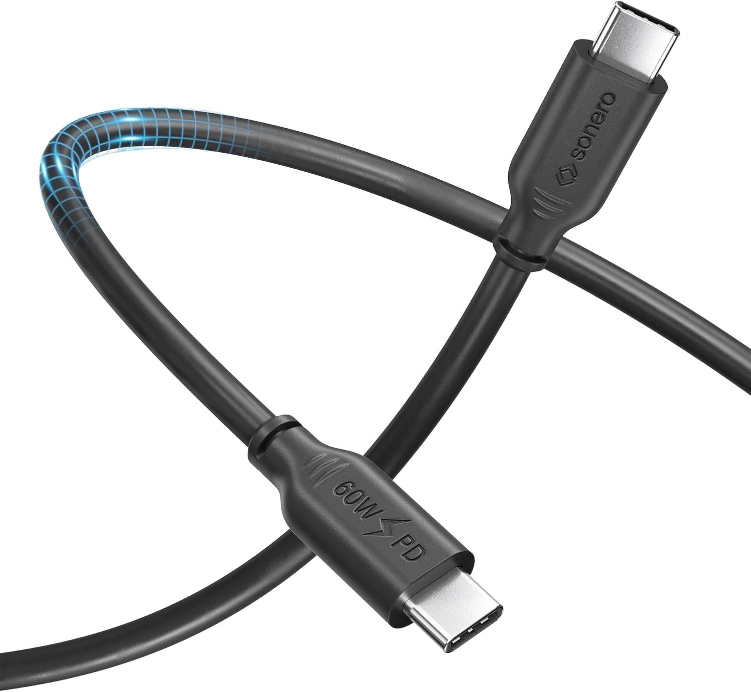SONERO USB-C Kabel SPC-U200-005 60W PD 0,5m schwarz