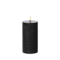 LED Kerze PIA Uyuni Rustik-Optik Echtwachs Timer H: 15cm schwarz bis zu 1000Std. LED Kerze PIA Uyuni Rustik-Optik Echtwachs Timer H: 15cm schwarz bis zu 1000Std.