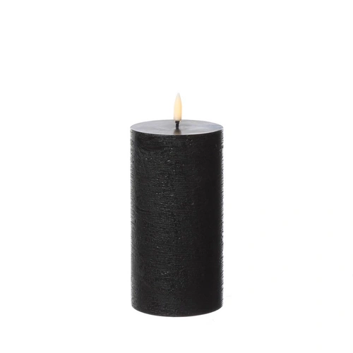 LED Kerze PIA Uyuni Rustik-Optik Echtwachs Timer H: 15cm schwarz bis zu 1000Std. LED Kerze PIA Uyuni Rustik-Optik Echtwachs Timer H: 15cm schwarz bis zu 1000Std.
