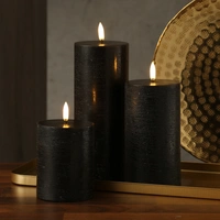 LED Kerze PIA Uyuni Rustik-Optik Echtwachs Timer H: 15cm schwarz bis zu 1000Std. LED Kerze PIA Uyuni Rustik-Optik Echtwachs Timer H: 15cm schwarz bis zu 1000Std.