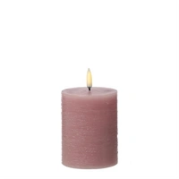 LED Kerze PIA Uyuni Rustik-Optik Echtwachs Timer H: 10cm bis zu 1000Std. Rosa LED Kerze PIA Uyuni Rustik-Optik Echtwachs Timer H: 10cm bis zu 1000Std. Rosa