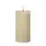 LED Kerze Liv Echtwachs gerillt geriffelt flackernde Flamme H:17,5cm Timer creme LED Kerze Liv Echtwachs gerillt geriffelt flackernde Flamme H:17,5cm Timer creme