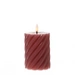 LED Kerze Twist Echtwachs gedrehte Stumpenkerze flackernd H: 12,5cm Timer rosa LED Kerze Twist Echtwachs gedrehte Stumpenkerze flackernd H: 12,5cm Timer rosa