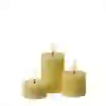 LED Mini Kerzenset Uyuni Piffany Echtwachs 3 Größen 400 Stunden D: 5cm gelb 3St. LED Mini Kerzenset Uyuni Piffany Echtwachs 3 Größen 400 Stunden D: 5cm gelb 3St.