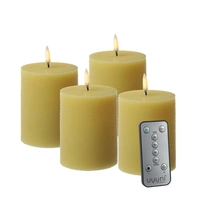LED Kerzenset PIA Rustik-Optik Adventskerzen H:10cm mit Batterien/Fernb. 4er Set LED Kerzenset PIA Rustik-Optik Adventskerzen H:10cm mit Batterien/Fernb. 4er Set