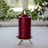 LED Kerze Echtwachs Advent Weihnachten 3D Flamme H: 17cm Batterie Timer rot LED Kerze Echtwachs Advent Weihnachten 3D Flamme H: 17cm Batterie Timer rot