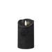 LED Kerze Rustik Optik Echtwachskerze flackernd H: 12,5cm D: 7,5cm Timer schwarz LED Kerze Rustik Optik Echtwachskerze flackernd H: 12,5cm D: 7,5cm Timer schwarz