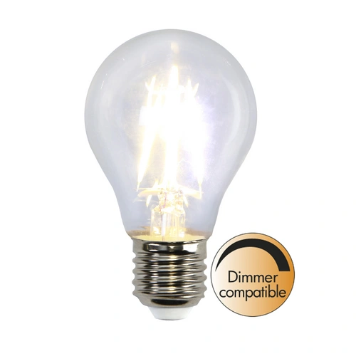 LED Tropfenlampe FILA A60 dimmbar - E27 - 4W - warmweiss 2700K - 470lm - klar LED Tropfenlampe FILA A60 dimmbar - E27 - 4W - warmweiss 2700K - 470lm - klar