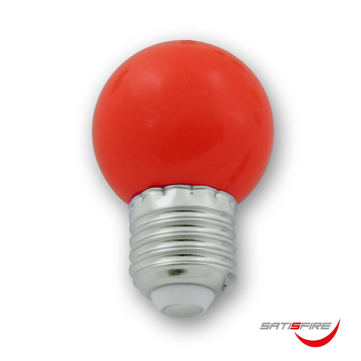 LED Leuchtmittel G45 - rot - E27 - 1W | SATISFIRE - Kugellampe