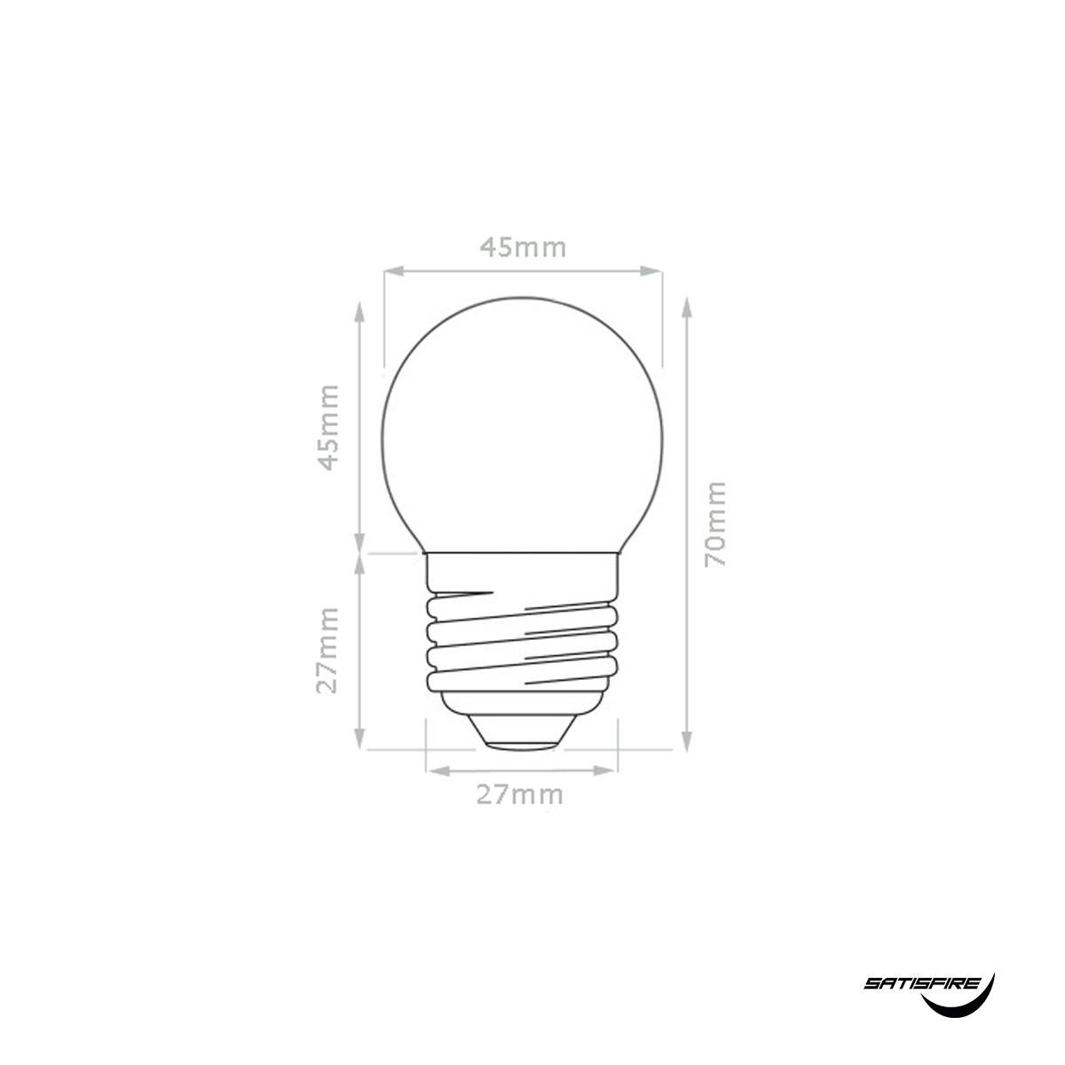LED Leuchtmittel G45 - grün - E27 - 1W | SATISFIRE
