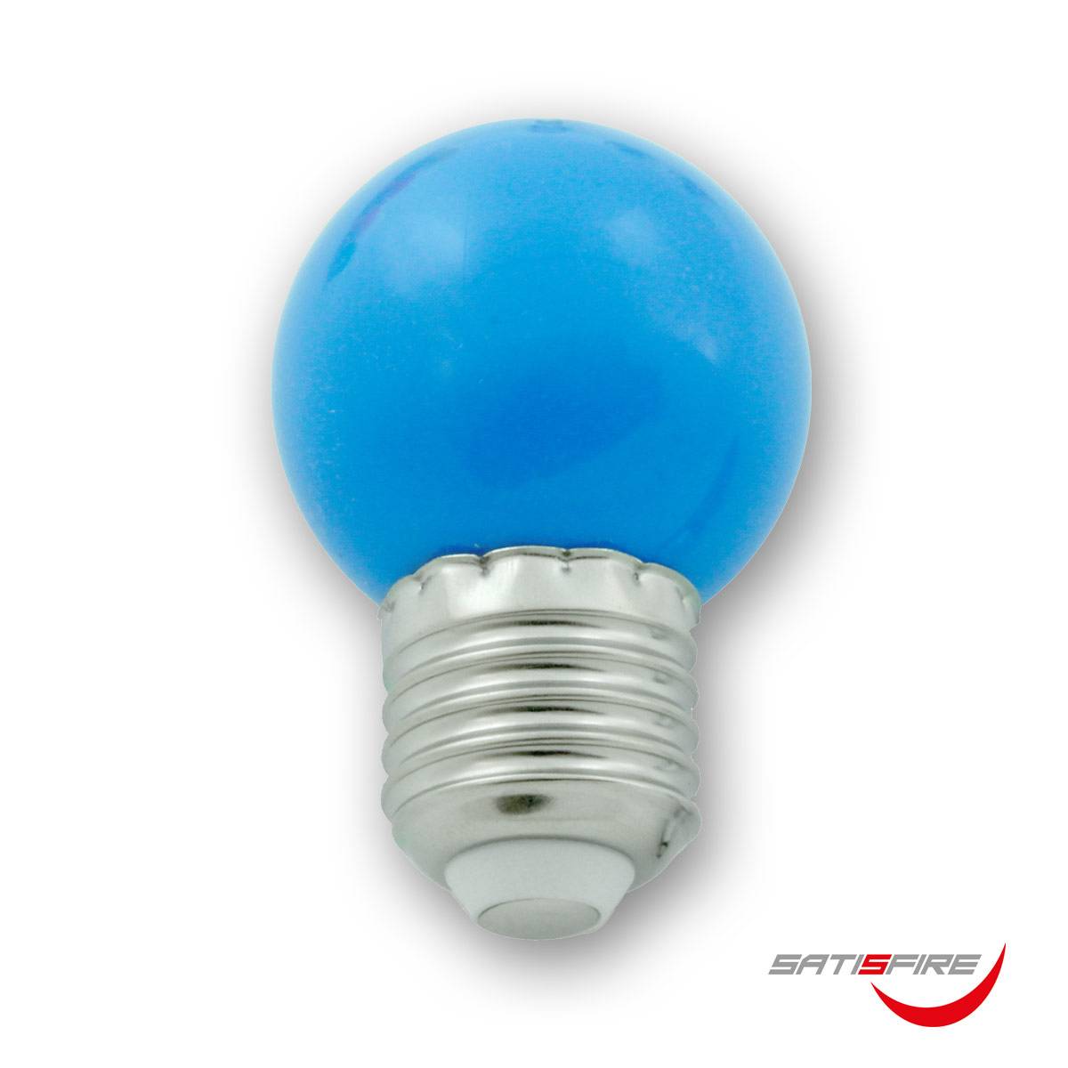 LED Leuchtmittel G45 - blau - E27 - 1W | SATISFIRE
