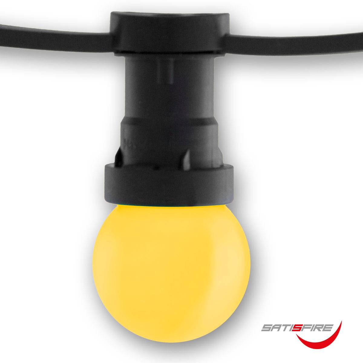 LED Leuchtmittel G45 - gelb - E27 - 1W | SATISFIRE