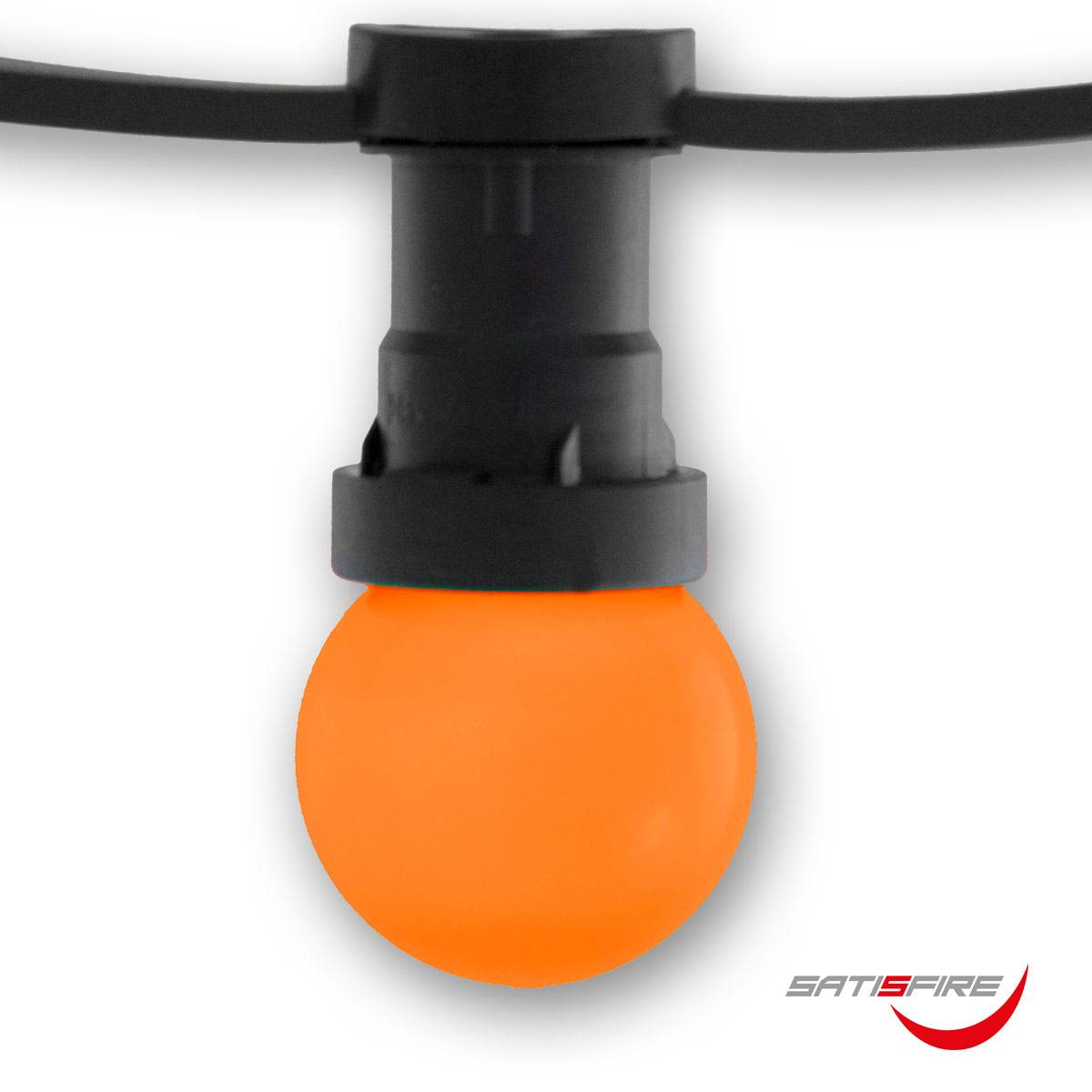 LED Leuchtmittel G45 - orange - E27 - 1W | SATISFIRE