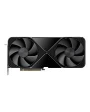 Eine Grafikkarte mit zwei großen Kühlventilatoren, entwickelt für High-Performance-Computing, mit einem eleganten, modernen Design.