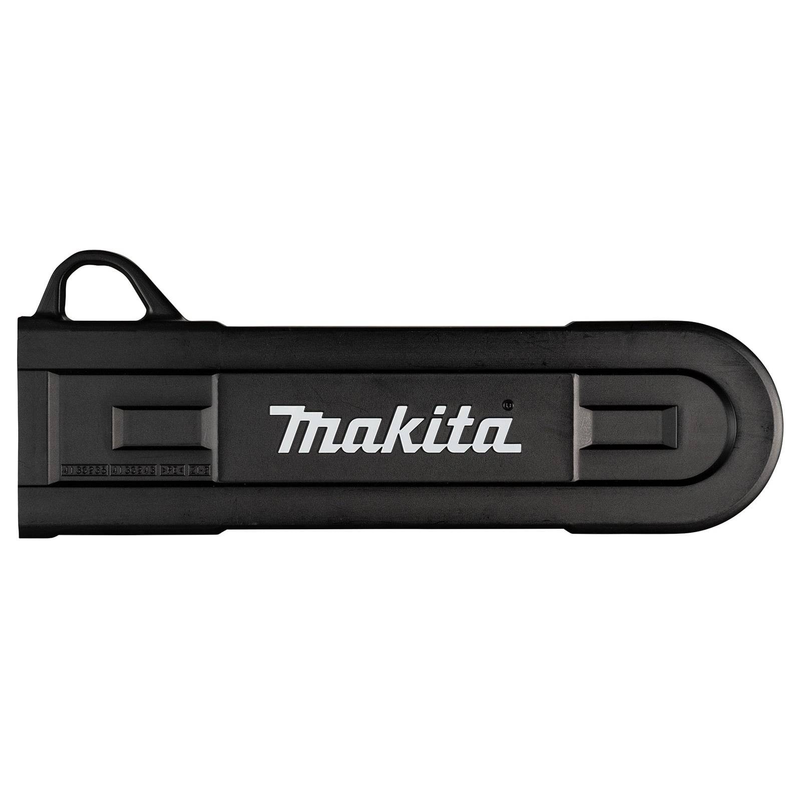 Eine schwarze Makita-Werkzeuganbringung mit einem Haken zum einfachen Tragen.