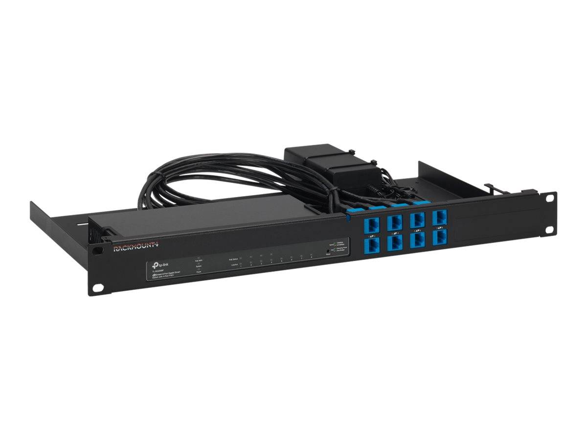 Rackmount.IT RM-OM-T3 - Montagesatz für Netzwerkgeräte - Rack montierbar - Jet Black - 1U - 48.3 cm (19)