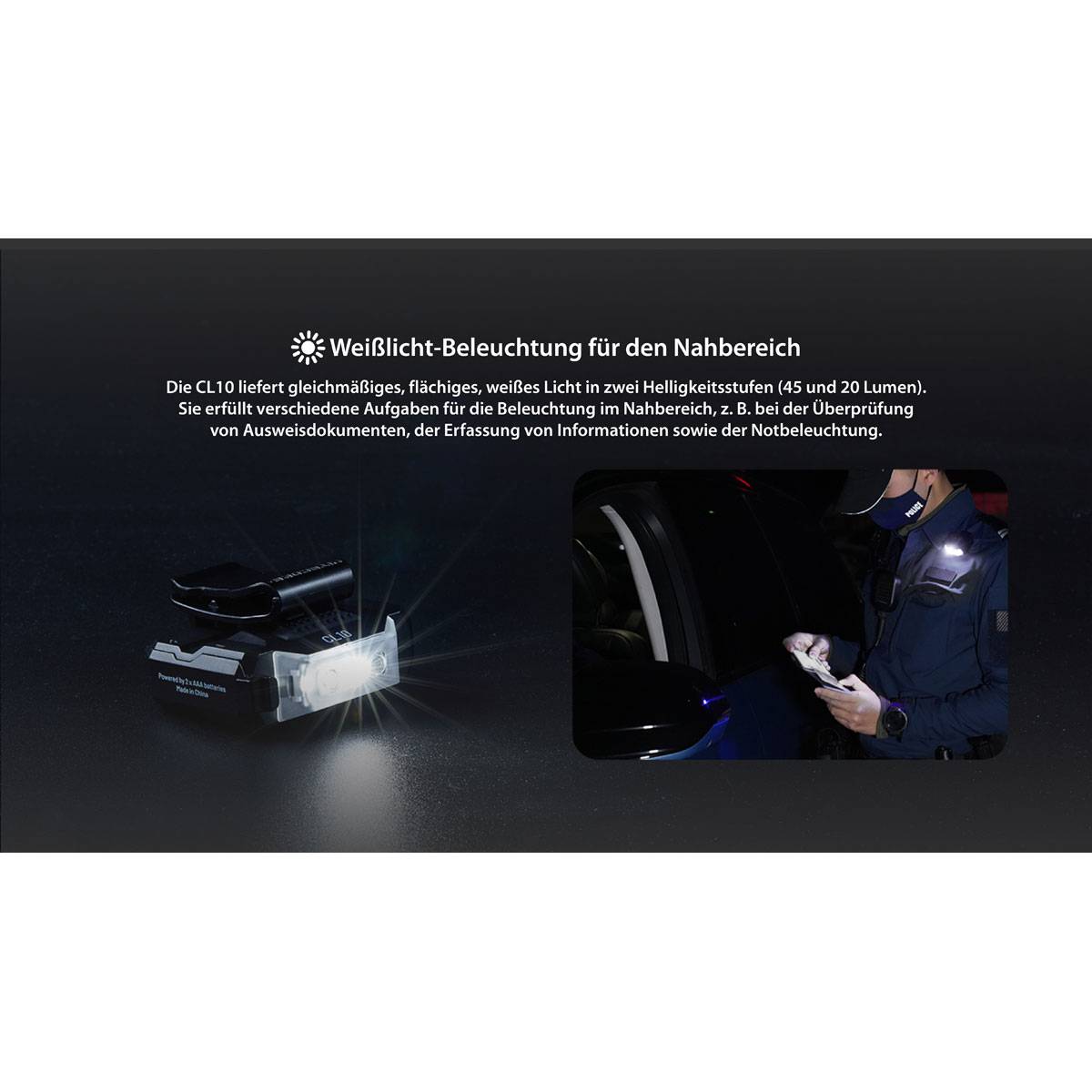 Nitecore CL10 45 Lumen - Clipleuchte